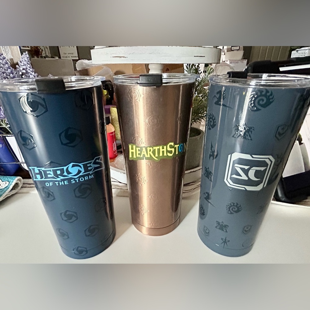 Gamer tumbler bundle, StarCraft, Hearthstone, NEW Stainless steel tumblers